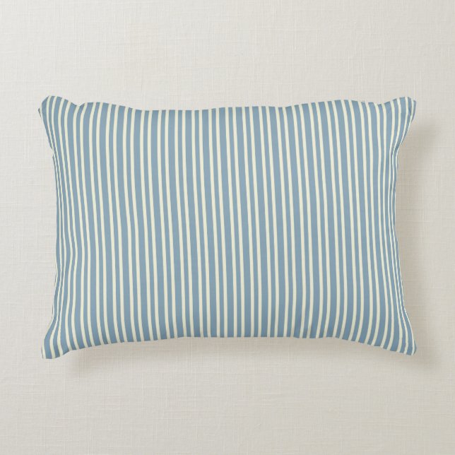 Classic Blue Stripe Accent Pillow Dekokissen (Vorderseite)
