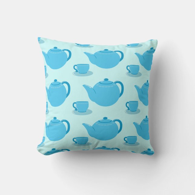 Classic Blue Teapot Kissen (Vorderseite)