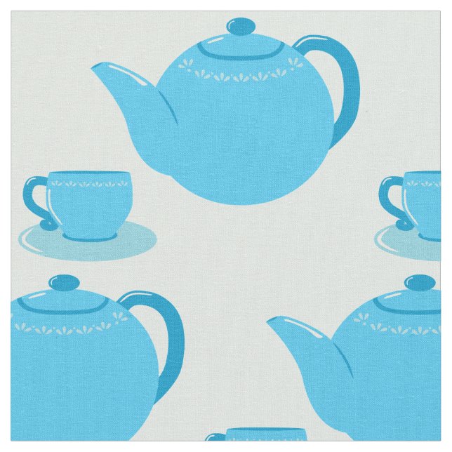 Classic Blue Teapot Stoff (Nahaufnahme)