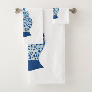 Classic Blue und White Ginger Jar Badhandtuch Set