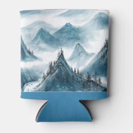 Classic Blue White Chinoiserie Landschaftsbild Mal Dosenkühler