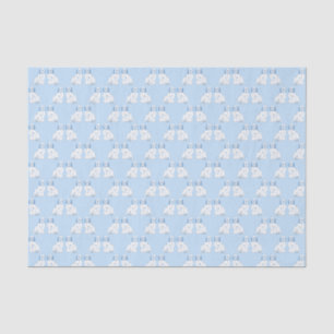 Classic Blue & White Staffordshire Spaniel Hunde Seidenpapier