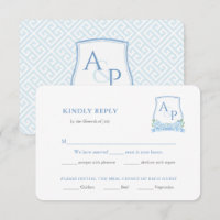 Classic Blue White Wedding Wappen UAWG