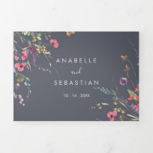 Classic Blue Wild Floral Wedding