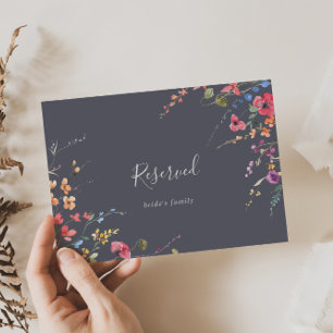 Classic Blue Wild Floral Wedding vorbehaltenes Zei