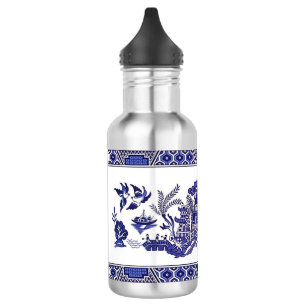 Classic Blue Willow Design Edelstahlflasche