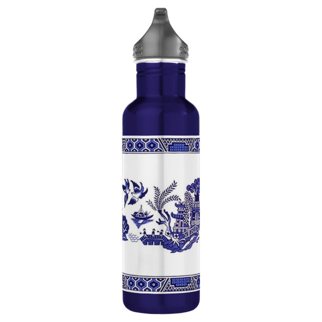 Classic Blue Willow Design Edelstahlflasche (Rechts)