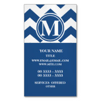 Classic Blue Zickzack Mit Monogramm