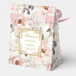 Classic Blush Ivory Gold Wedding Danke Box Geschenkschachtel