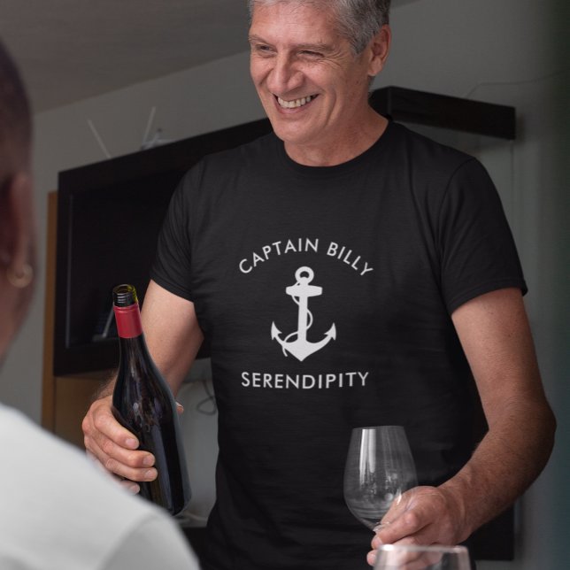 Classic Boat Anchor Captains Black T-Shirt (Von Creator hochgeladen)