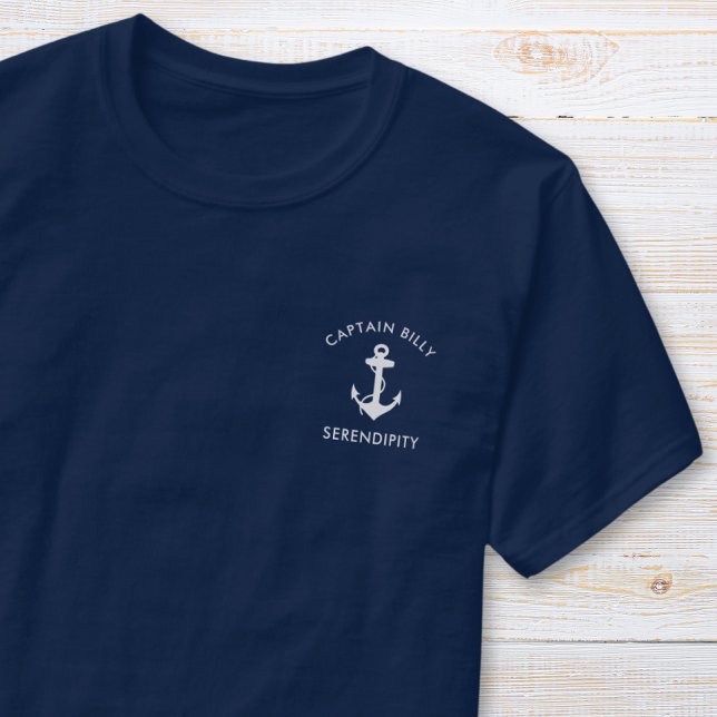 Classic Boat Anchor Captains Navy Blue T-Shirt (Von Creator hochgeladen)
