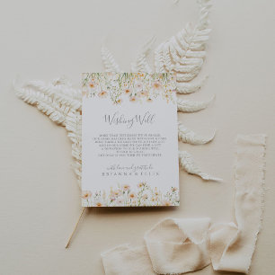 Classic Boho Blush Wildblume Hochzeit wünschend gu Begleitkarte