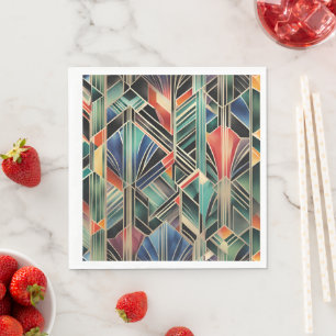 Classic Boho Jazzy Geometric Elegantes Design Serviette