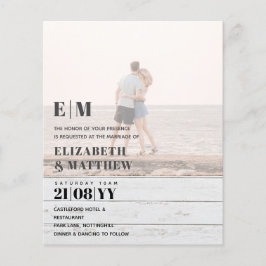 Classic BOLD FOTO OVERLAY Wedding Invite BUDGET Flyer
