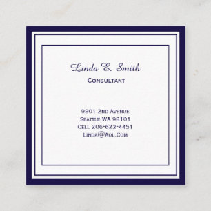 Classic Borded Business Calling Card Telefonnummerkarte