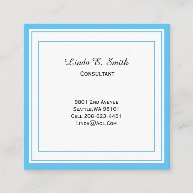 Classic Borded Business Calling Card Telefonnummerkarte (Vorderseite)