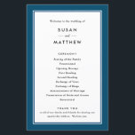 Classic Border Navy Blue, Paper Programm<br><div class="desc">Diese klassischen personalisierten Programme haben einen dicken Rand vorne und hinten, auf beiden Seiten ist Ihr eigener Text. Fügen Sie Ihre Informationen mithilfe des Vorlagenformulars hinzu. Mit der Funktion "Anpassen" können Schriftart, Layout und Farben geändert werden. Das verwendete Papier ist schwer. Es ist perfekt für ein Programm bei Ihrer Veranstaltung....</div>