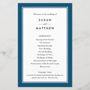 Classic Border Navy Blue, Paper Programm