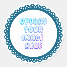 Classic Border Round Sticker with a Business Logo