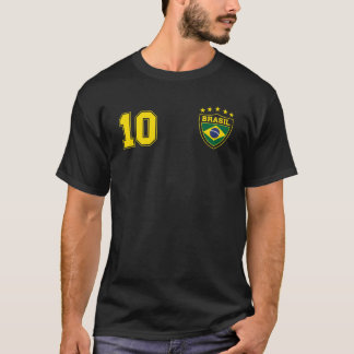 Classic Brasil Soccer No 10 Brazil World Jersey Cu T-Shirt