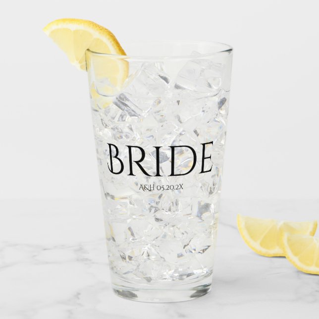 Classic Bride Tumbler Glass (Vorderseite Ice)