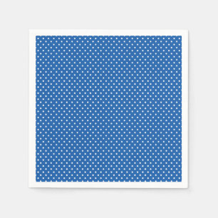 Classic Bright Blue und White Polka Dot Napkins Serviette