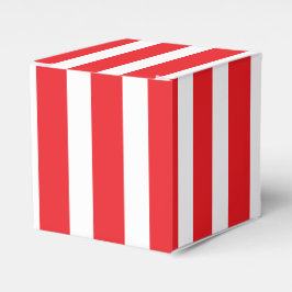 Classic Bright Red and White Striping Classic 2x2x Geschenkschachtel