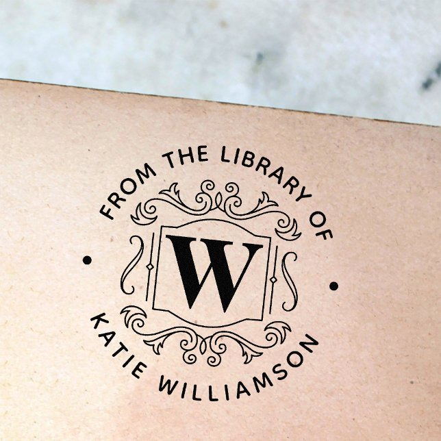 Classic British Monogram Personal Library Book Permastempel (Von Creator hochgeladen)