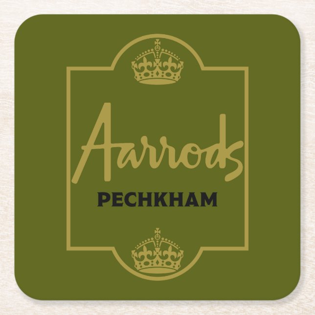 Classic British Novelty Gift Rechteckiger Pappuntersetzer (Vorderseite)