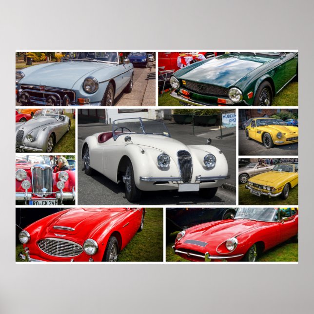 Classic British Sports Cars Poster (Vorne)