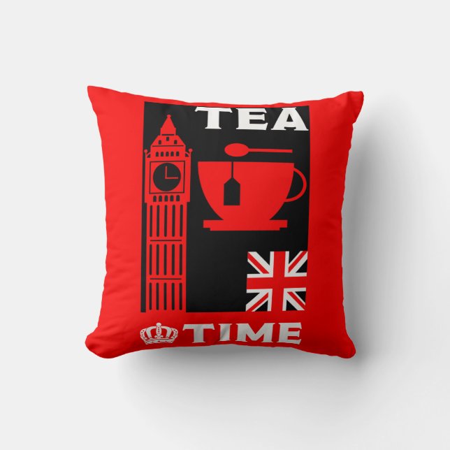 Classic British Tea Drinkers Kissen (Vorderseite)