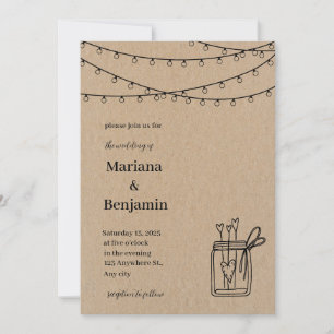 Classic Brown Wedding Einladung