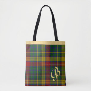 Classic Buchanan Tartan Karierte Mit Monogramm Tas