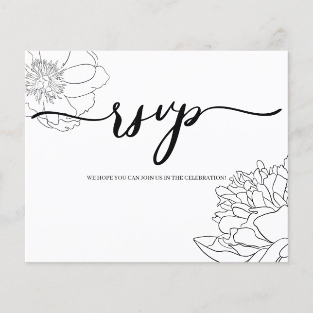 Classic/Budget/ RSVP card. Flyer (Vorne)
