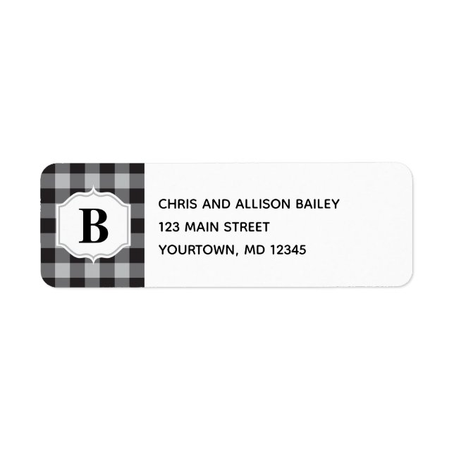 Classic Buffalo Kariert Karo Black Gray Monogram (Vorne)