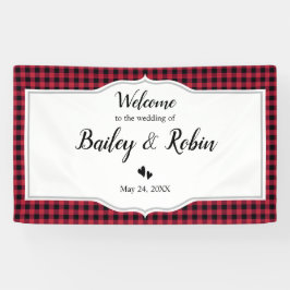 Classic Buffalo Kariert Karo Black Red Banner