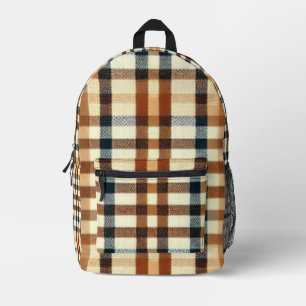 Classic Buffalo Kariert Rustikal Brown & Terracott Bedruckter Rucksack