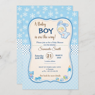 Classic bunny Baby Shower Invitation Einladung
