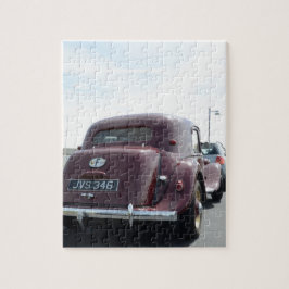 Classic Burgundy Citroen Puzzle