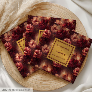 Classic Burgundy Gold Wedding Dinner Napkins Serviette