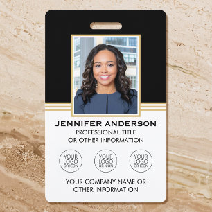 Classic Business Foto ID Black Gold Ausweis