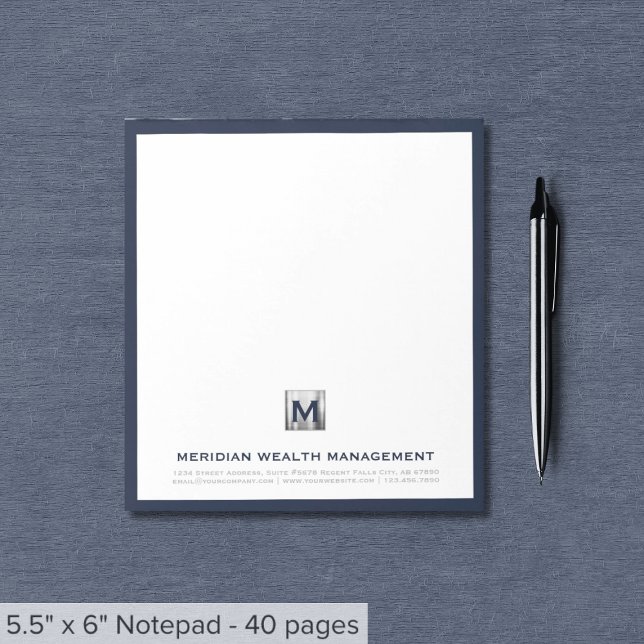 Classic Business Notepad mit Company Monogram Notizblock (Von Creator hochgeladen)