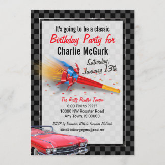CLASSIC CADILLAC Einladung zum Geburtstag
