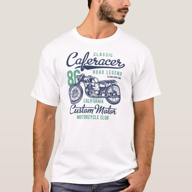 Classic Caferacer Road Legend T-Shirt (Vorderseite)
