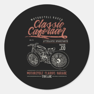 Classic Caferacer Runder Aufkleber