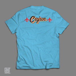 Classic Cajun Fleur-de-lis Retro Rücken Vintag T-Shirt