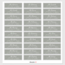 Classic Calligraphy Sage Green Guest Address-Label