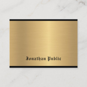 Classic Calligraphy Script Glam Gold Elegant Luxe Visitenkarte