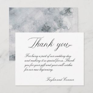 Classic Calligraphy Wedding Dankeschön Card Dankeskarte