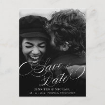 Classic Calligraphy Wedding Elegant Save the Date